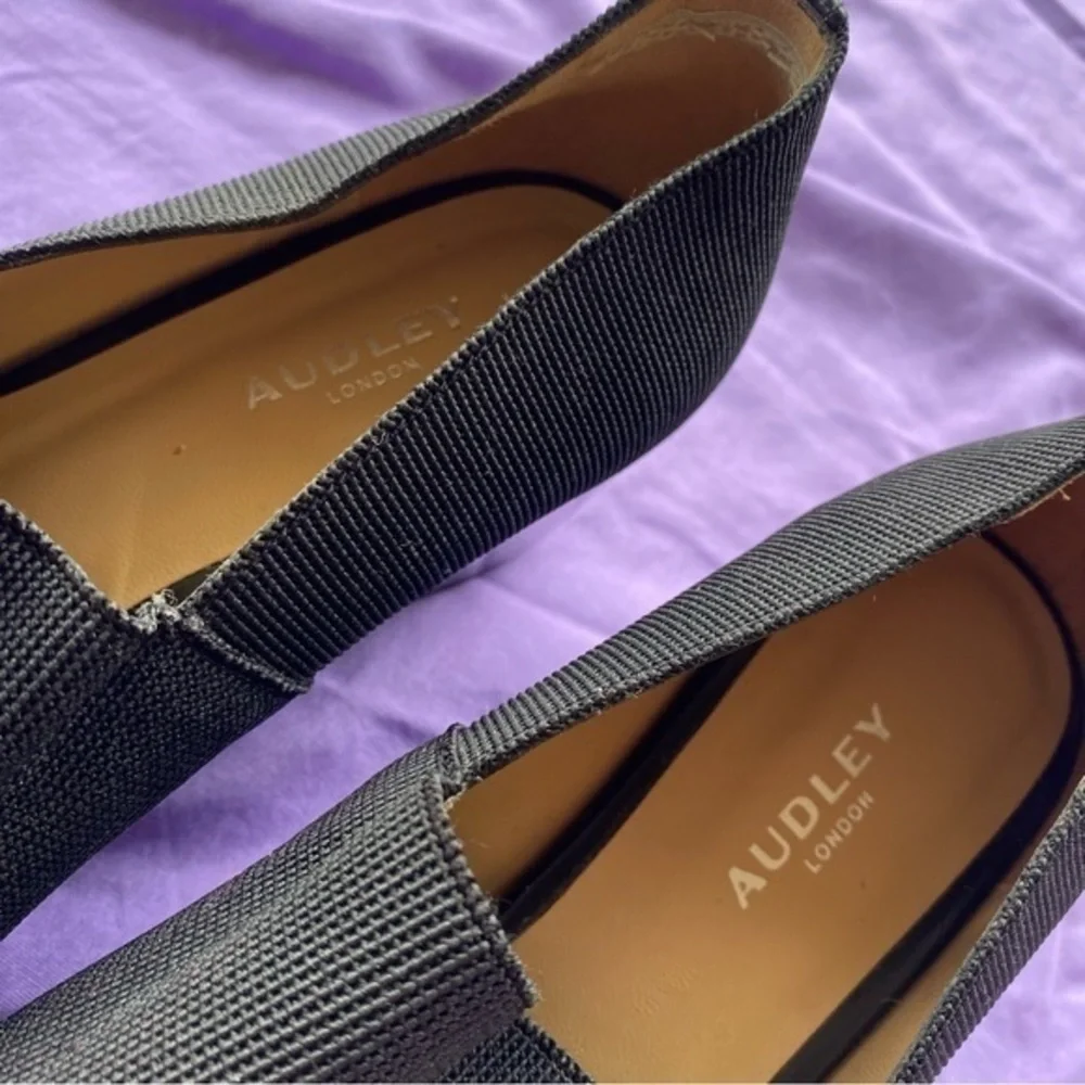 Audley London Black Wedges